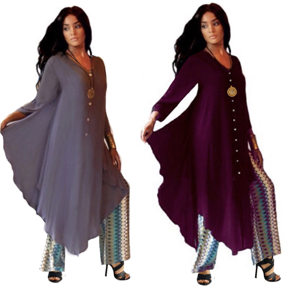 Vicki Gorgeous Longline Lagenlook Tunic Shirt