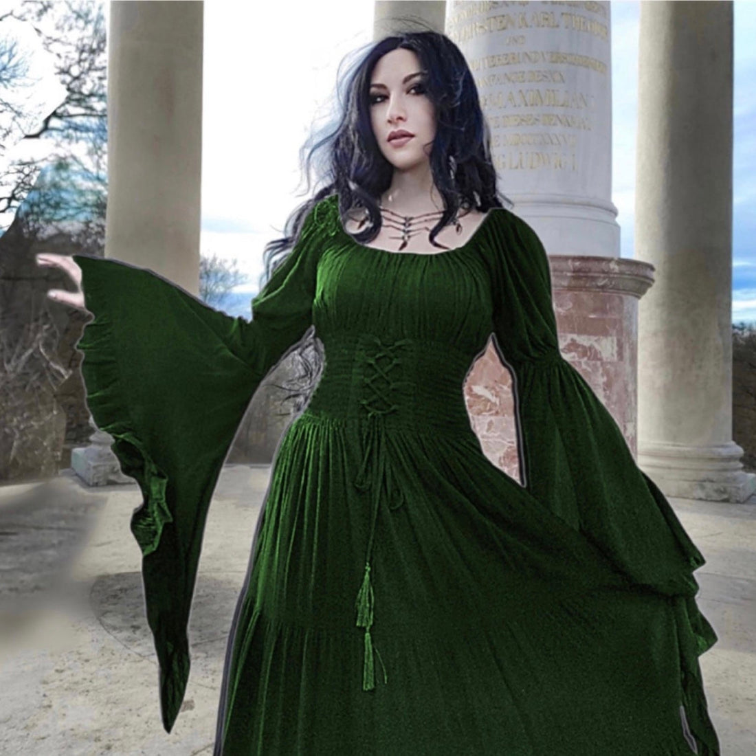 Lexi Renaissance Wiccan Cottagecore Maxi Dress