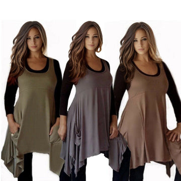 Lily Cute Dripsides Layering Top Vest Jumper with Pockets