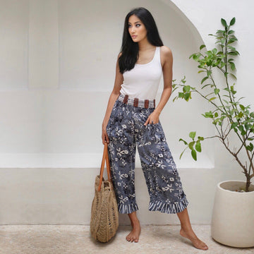 Haven Boho 3/4 Leg Pockets Capri Mid-Calf Crop Pants