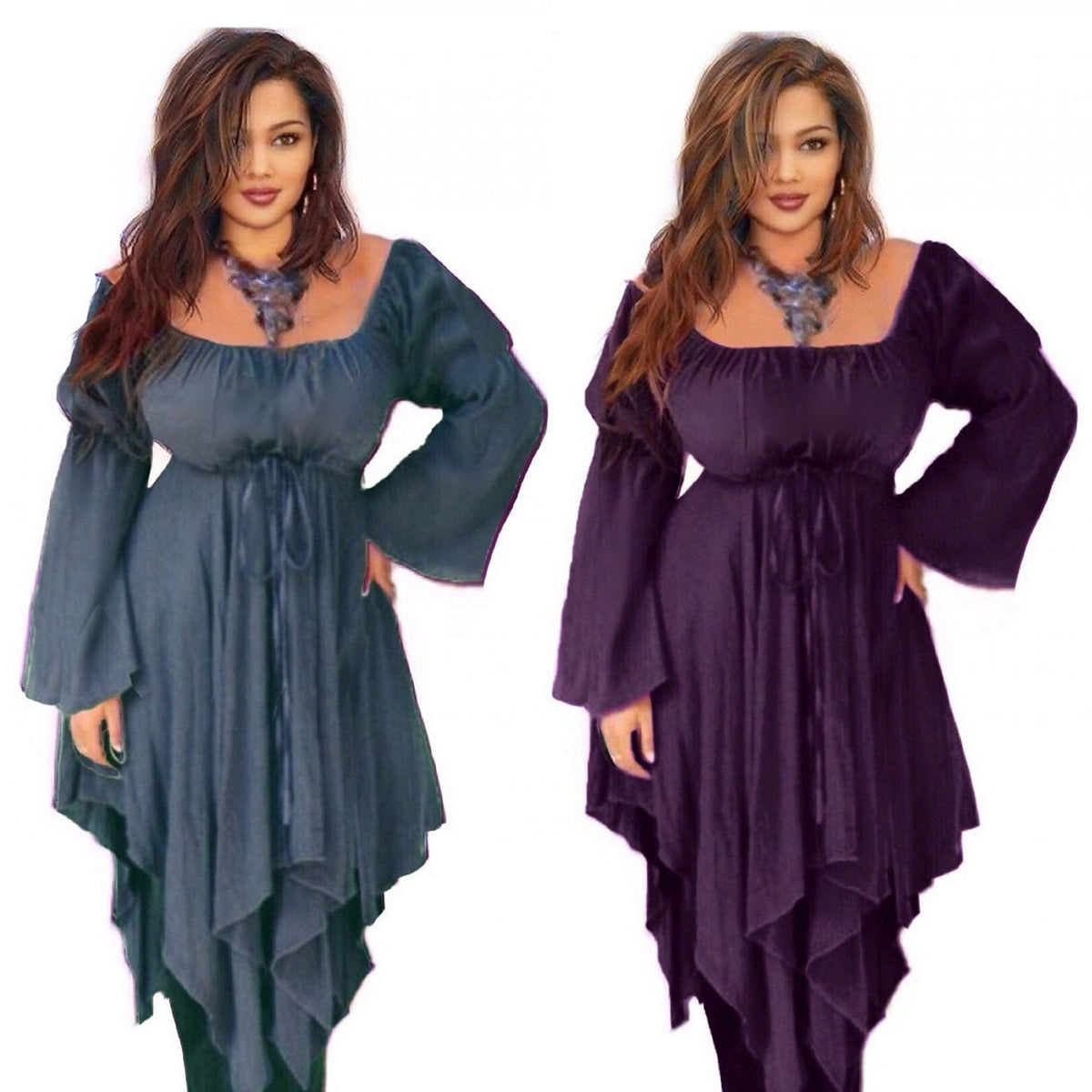 Lilah Asymmetric Hem Bohemian Blouse or Short Dress