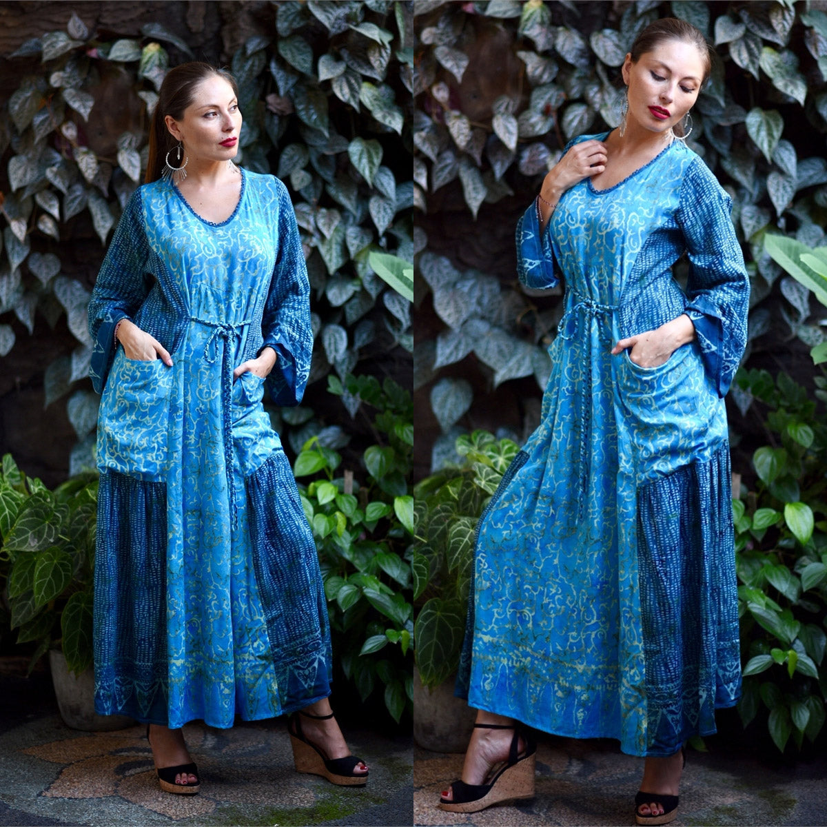 Arianna Batik Art To Wear Boho Maxi Dress