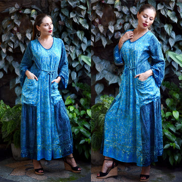 Arianna Batik Art To Wear Boho Maxi Dress