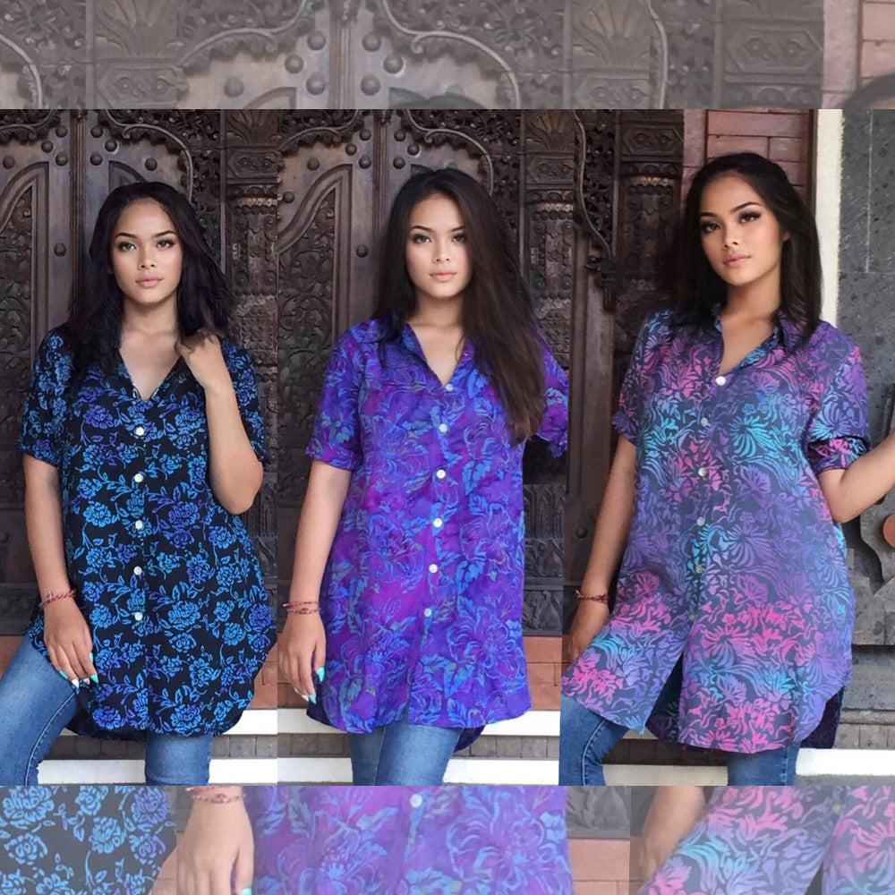 Harley Batik Shirt Long Cut Blouse