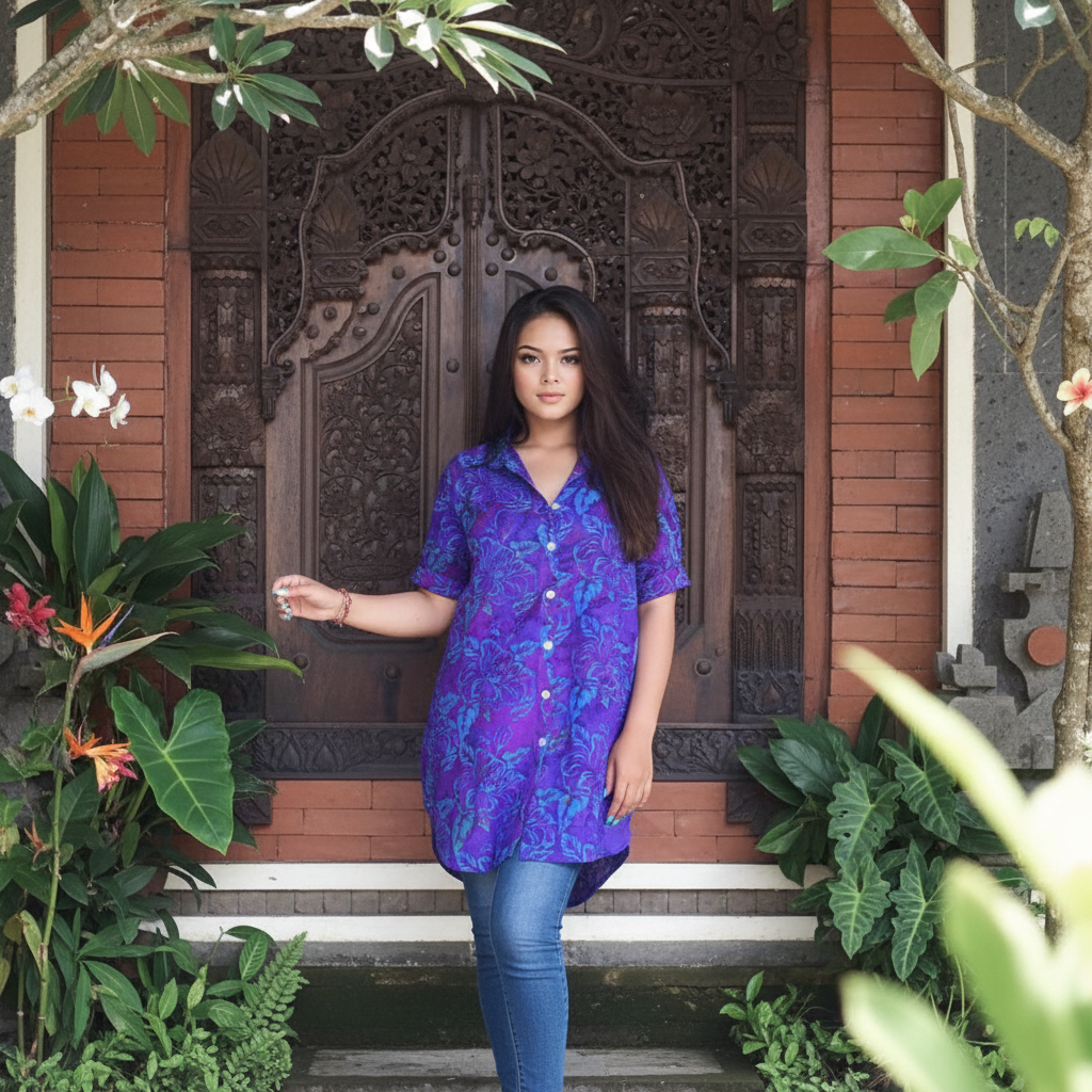 Harley Batik Shirt Long Cut Blouse