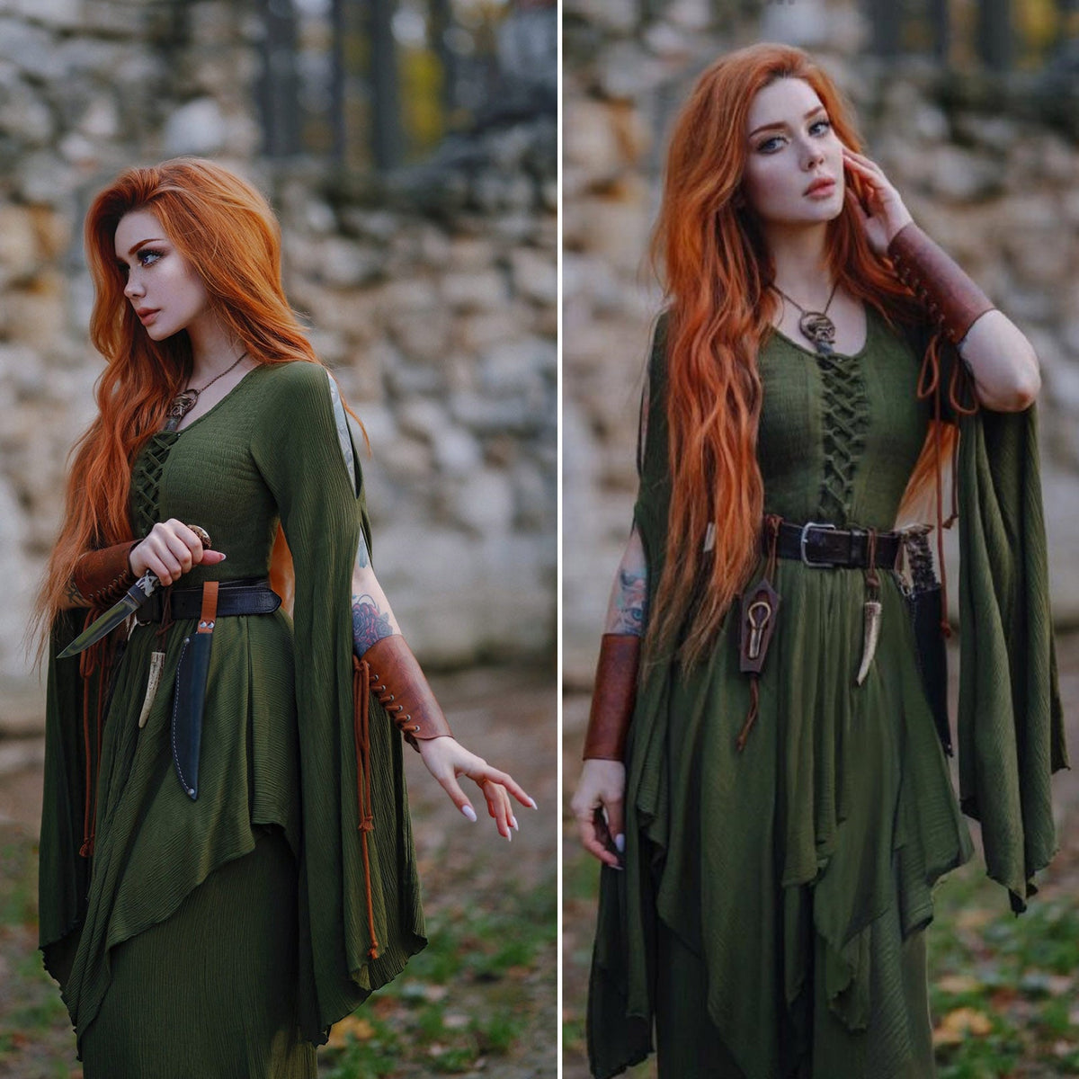 Magdalena Smocked Bodice Ren Faire Lace up Maxi Dress