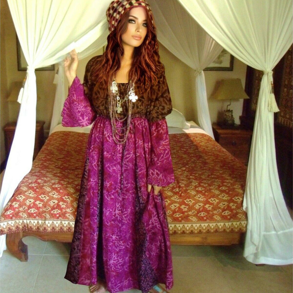 Kayleigh Gypsy Dress Batik Empire Maxi Dress