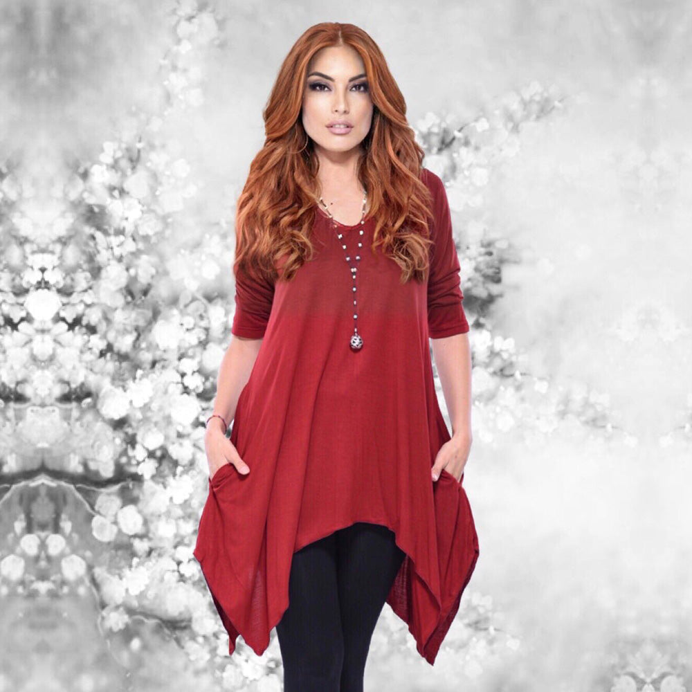 Dakota A Line Pockets Boho Blouse