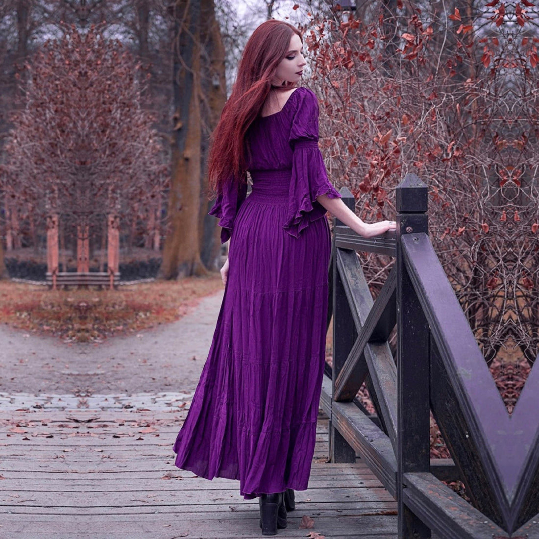 Iliana On Off Shoulder Corset Boho Dress