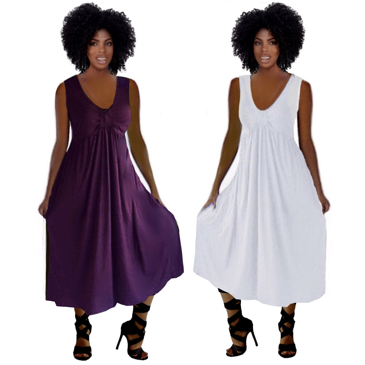 Salma Cool Jersey Night Gown Midi Dress