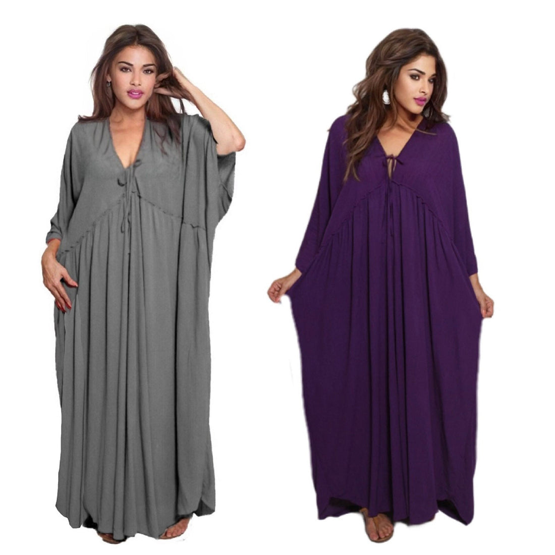 June Lounge Abaya Rayon Crinkle Boho Caftan Dress