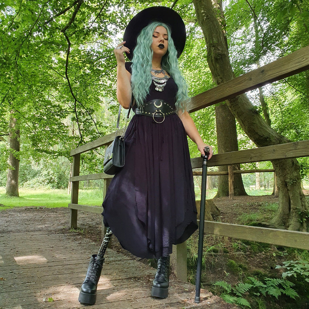 Saylor Cottagegoth Boho Pagan Jersey Midi Dress