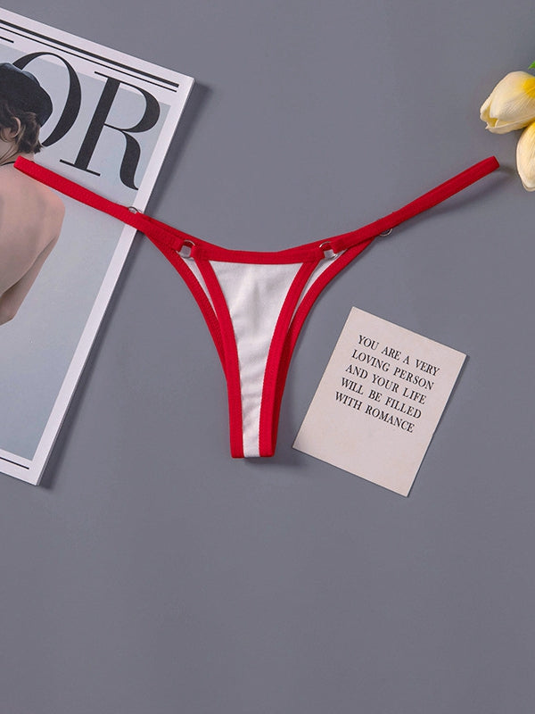 Contrast Color T-back Panties