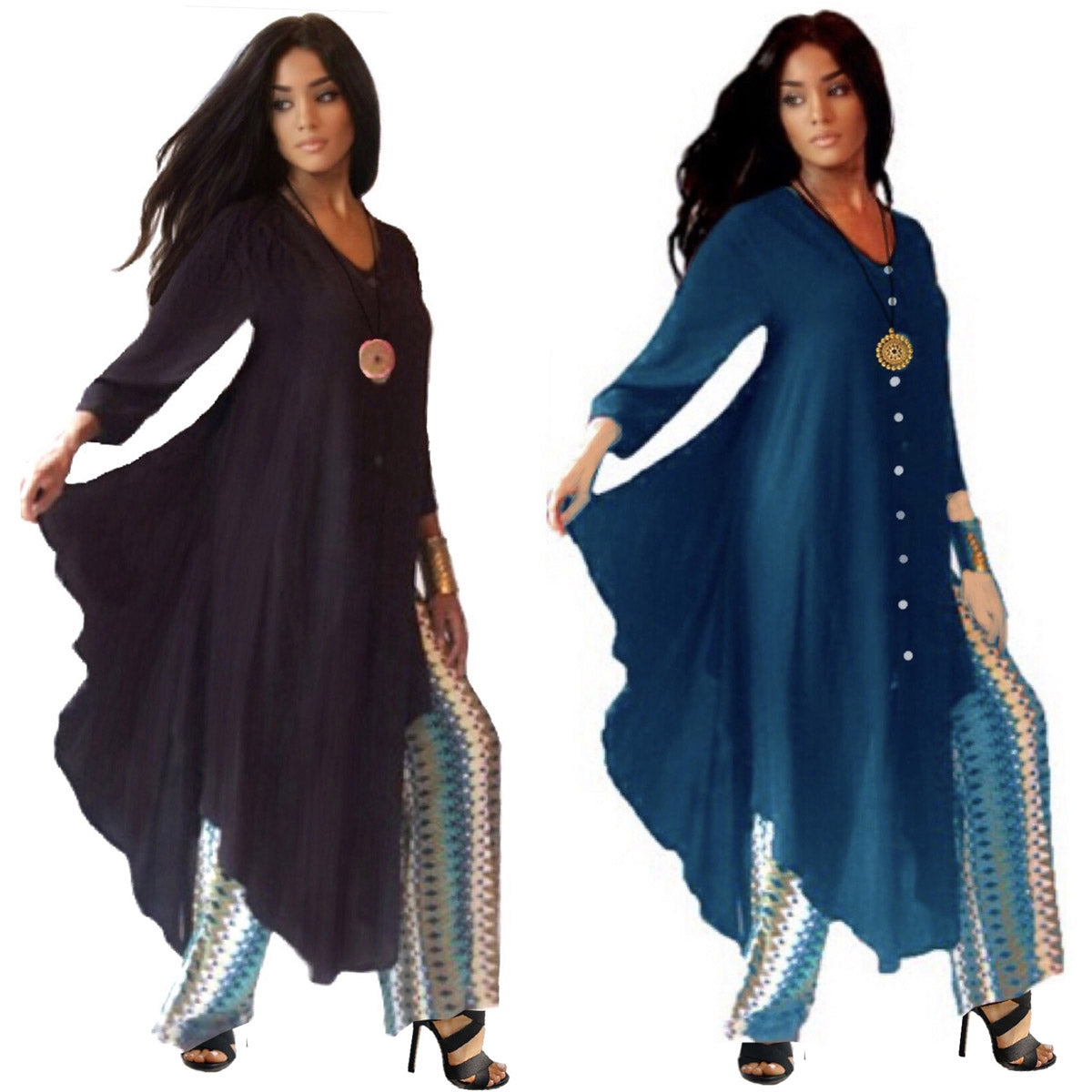 Vicki Gorgeous Longline Lagenlook Tunic Shirt