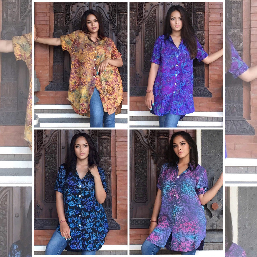 Harley Batik Shirt Long Cut Blouse