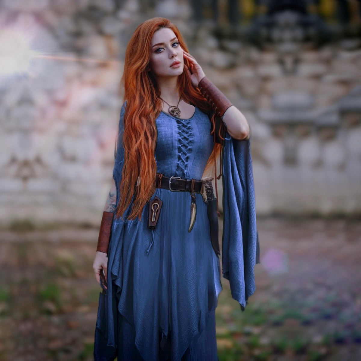 Leona Ren Faire Renaissance Corset Maxi Dress