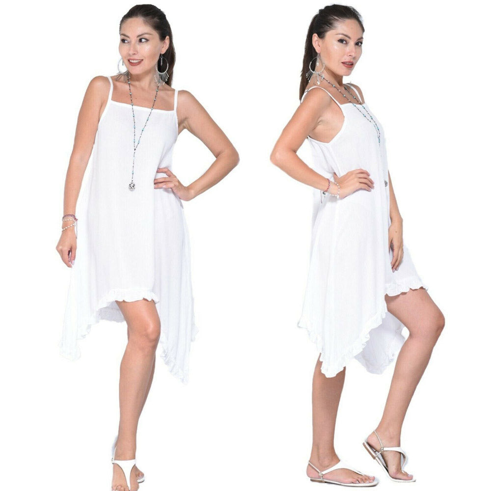 Cora Ruffled Sexy Slip Style Short Dress