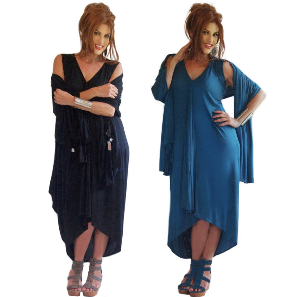 Alma Lagenlook Sleeveless Jersey 3/4 Length Dress Set