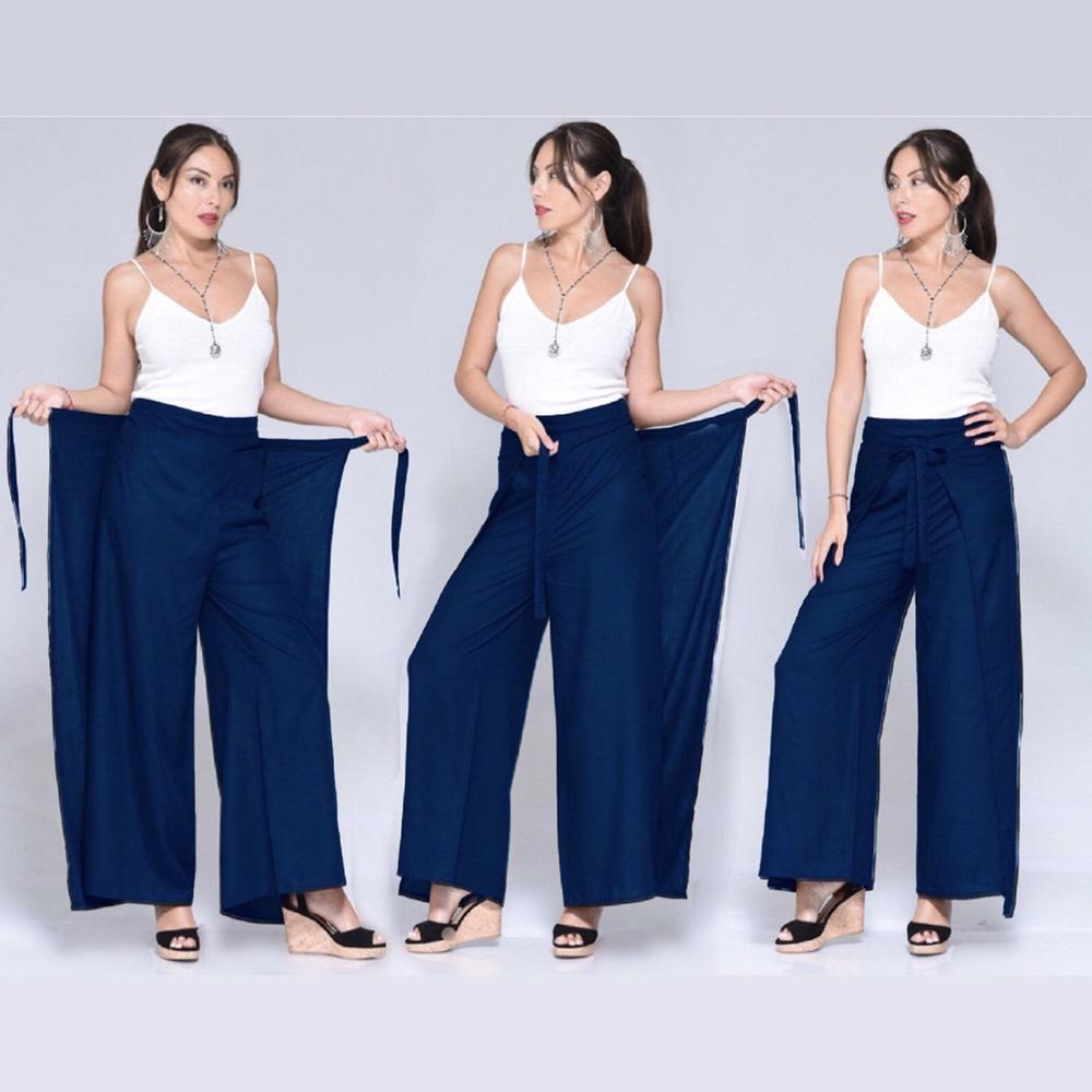 Nicole  Wrap Tie Boho Palazzo Wide Leg Pant