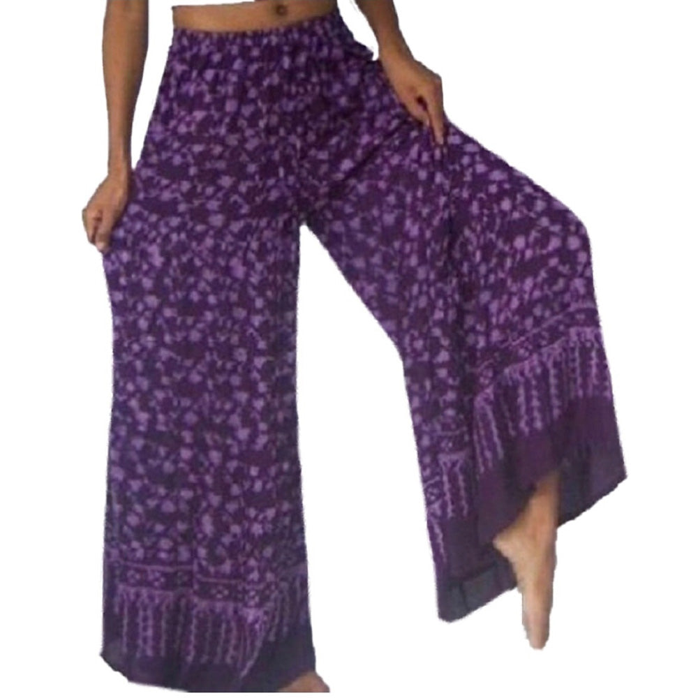 Gabriela Wide Leg Bali Batik Rayon Tiered Pants