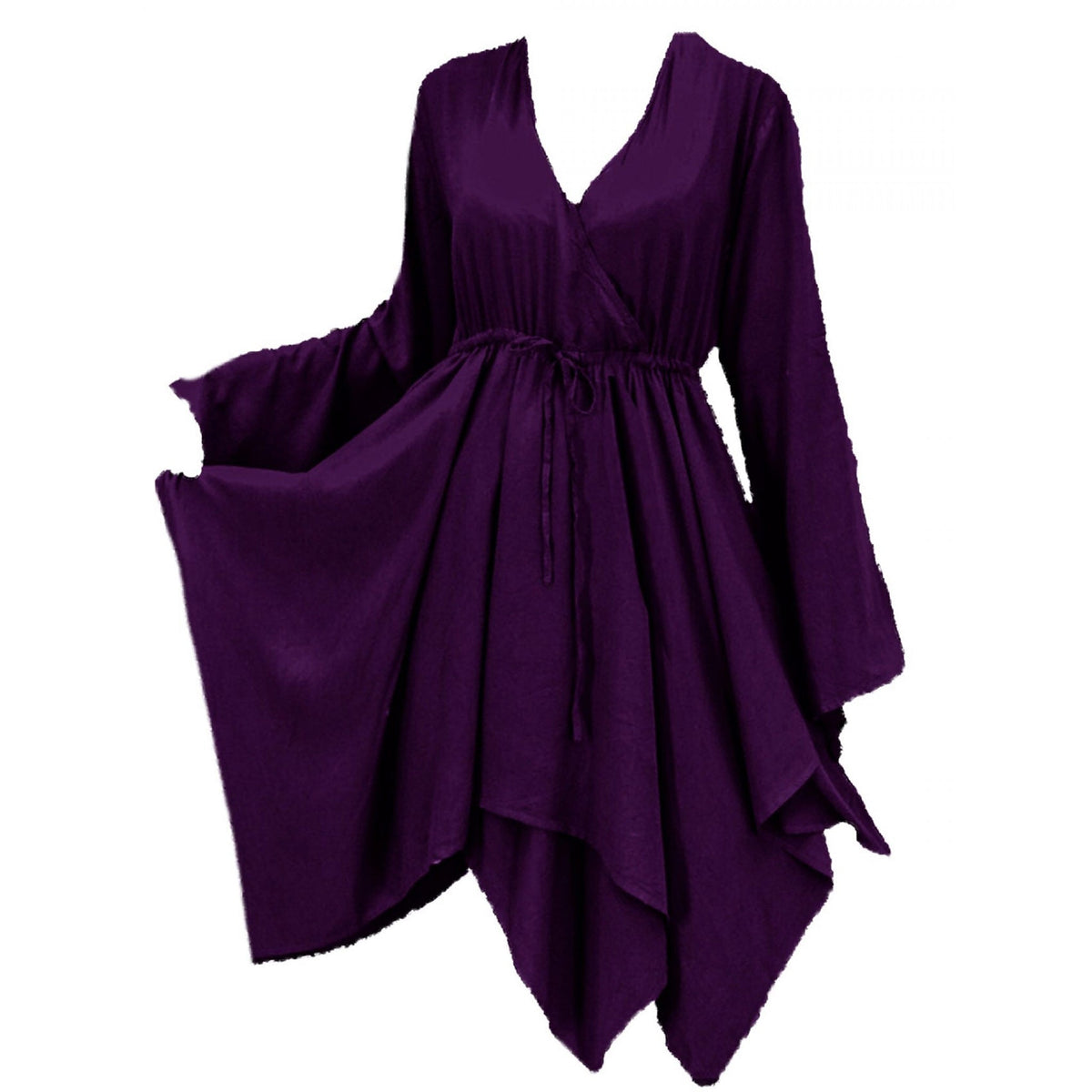 Scarlette V Neckline Asymmetrical Long Sleeve Boho Blouse