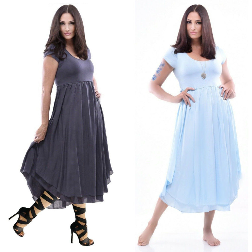 Saylor Cottagegoth Boho Pagan Jersey Midi Dress