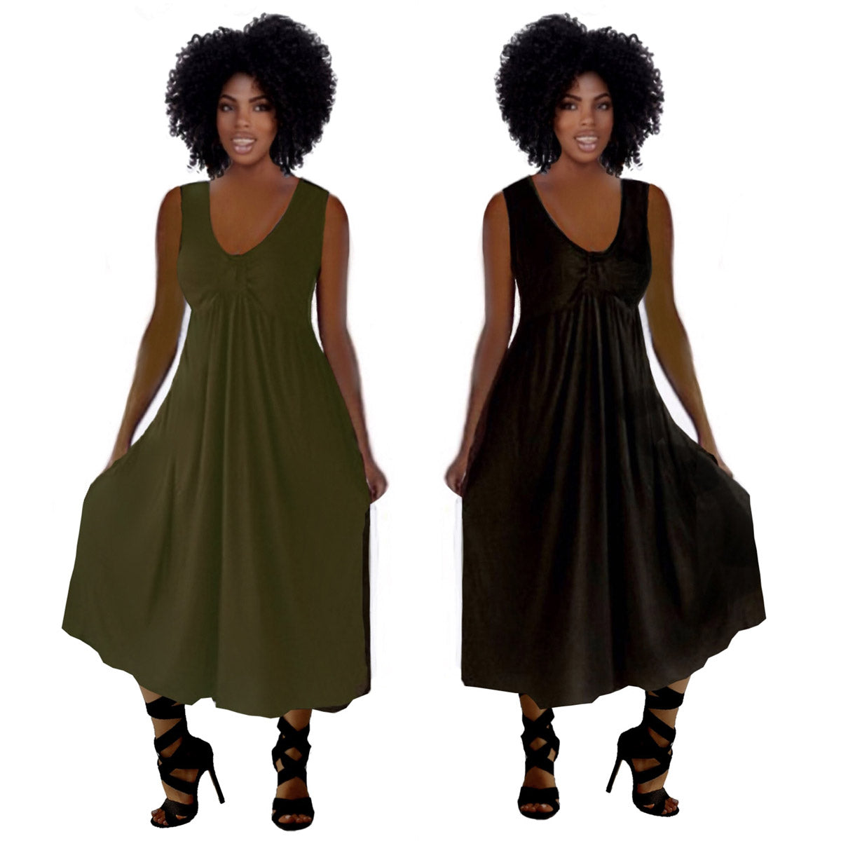 Salma Cool Jersey Night Gown Midi Dress