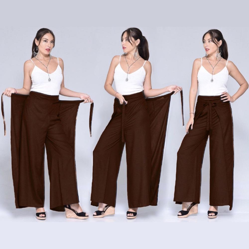 Nicole  Wrap Tie Boho Palazzo Wide Leg Pant
