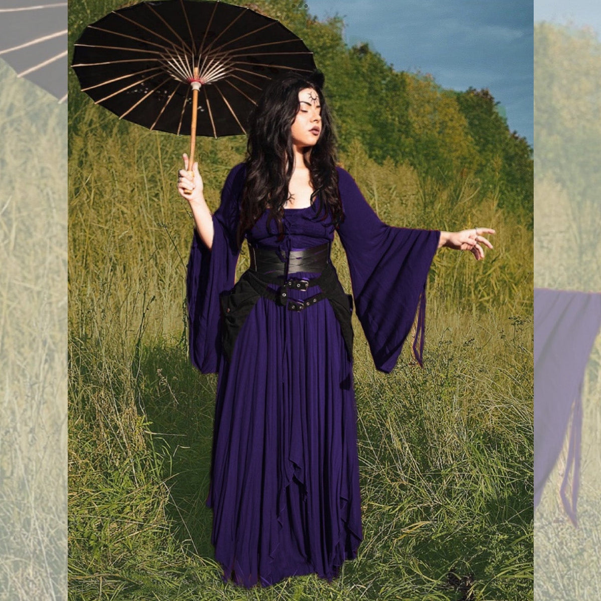 Landry Lace Up Fairy Renaissance Maxi Dress