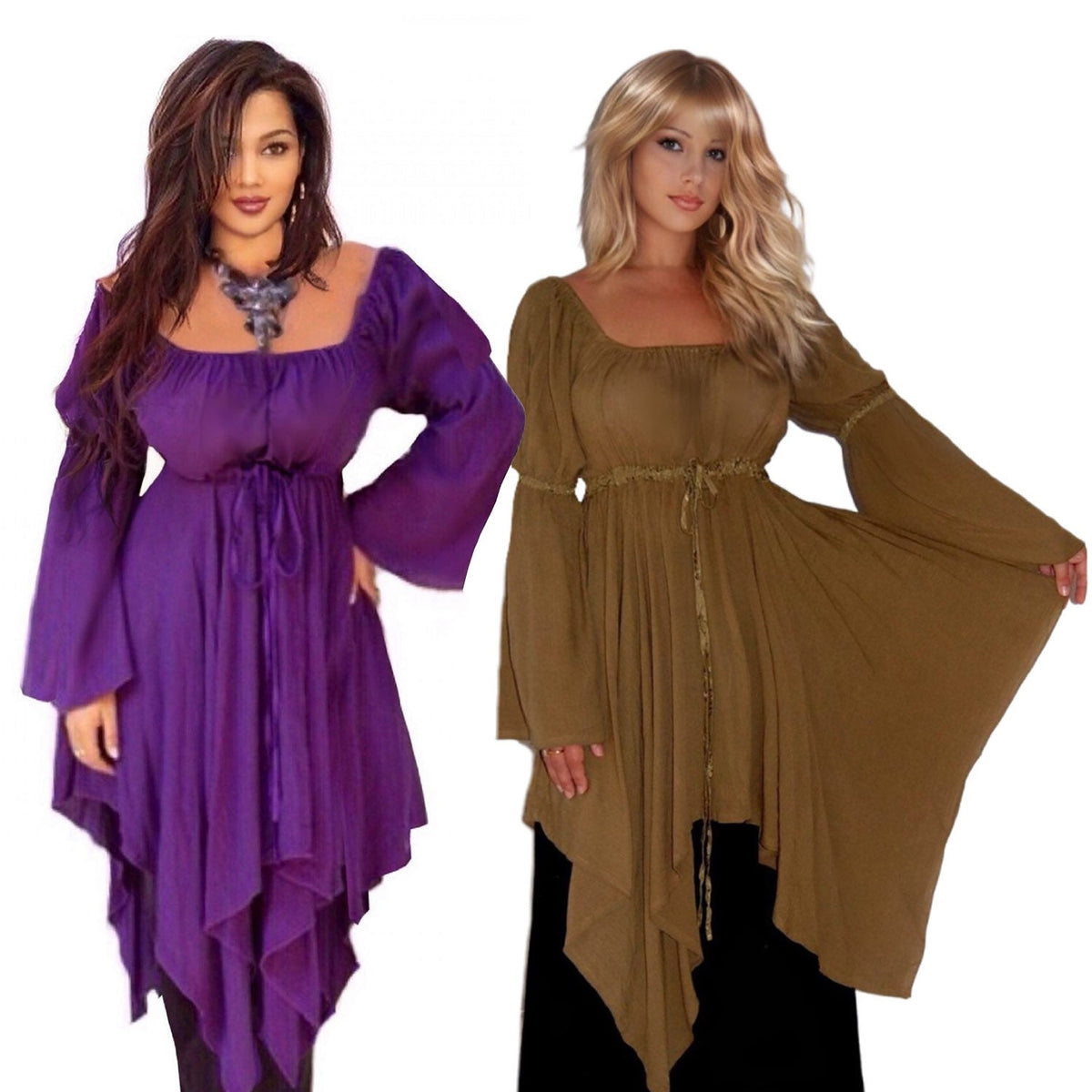 Lilah Asymmetric Hem Bohemian Blouse or Short Dress