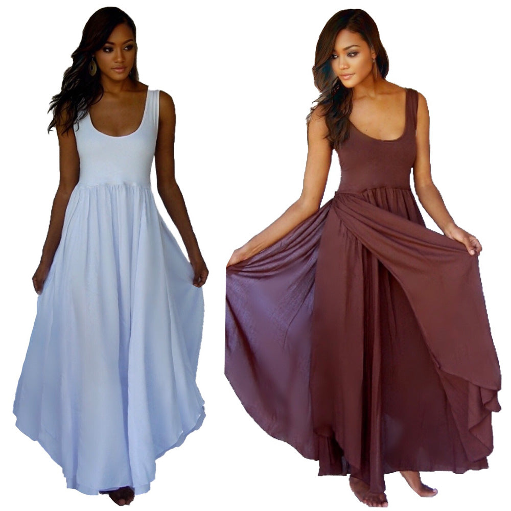 Lia Pretty Layered Lagenlook Maxi Dress