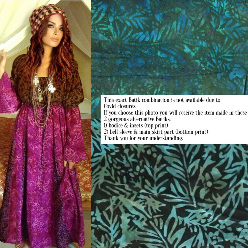 Kayleigh Gypsy Dress Batik Empire Maxi Dress