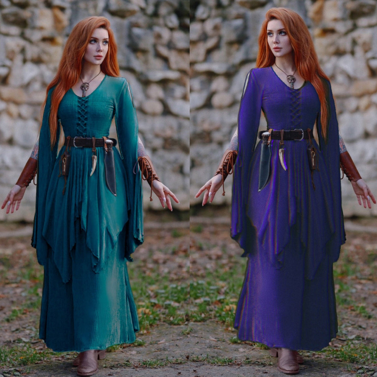 Magdalena Smocked Bodice Ren Faire Lace up Maxi Dress