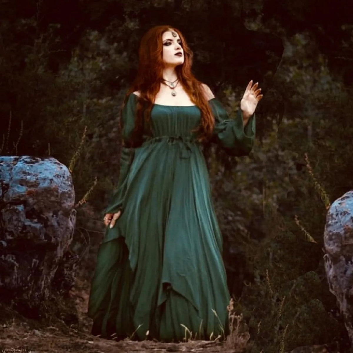 Kimber Long Sleeved Layered Renaissance Boho Dress