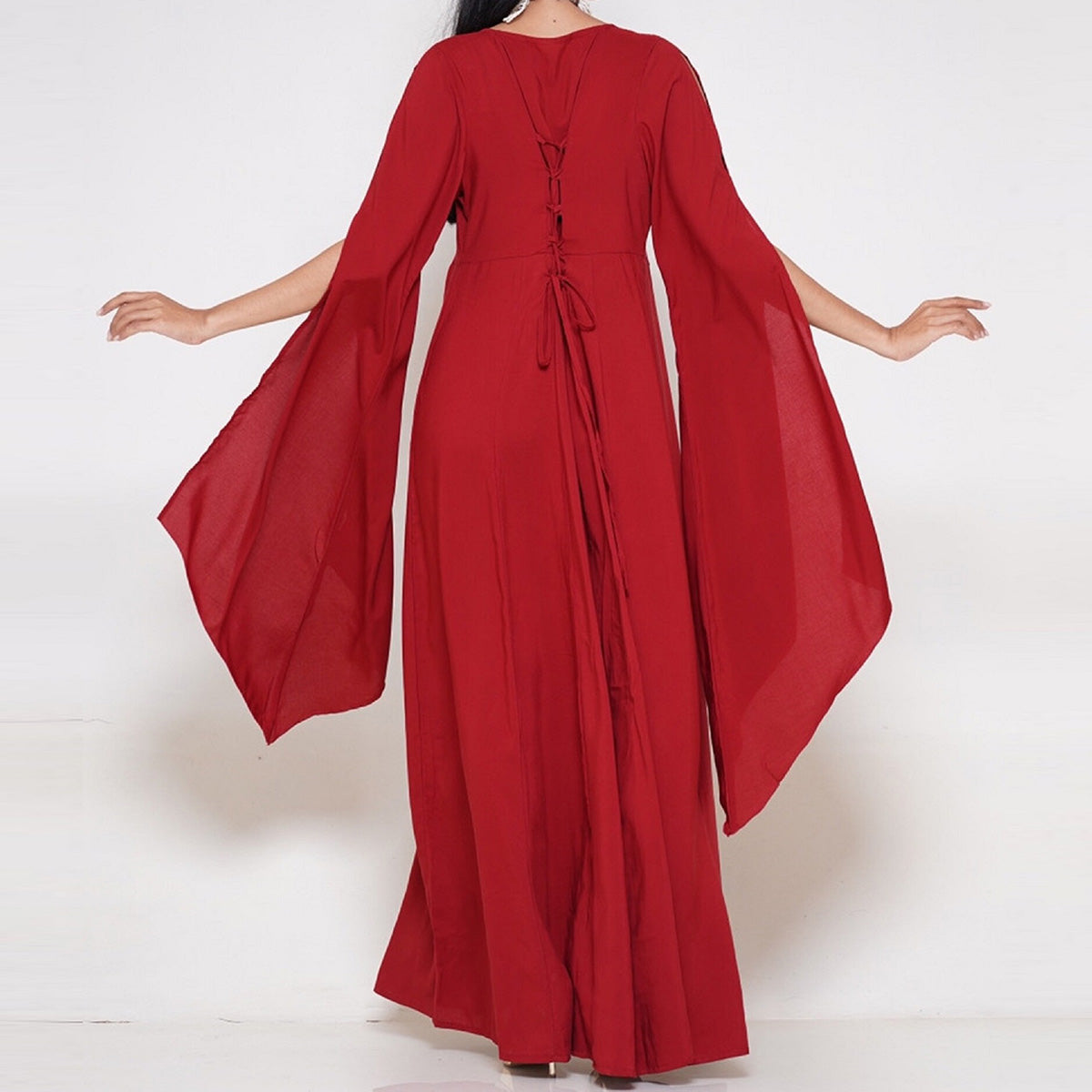 Mae Flowing Sleeve A Line Bohemian Maxi Dress