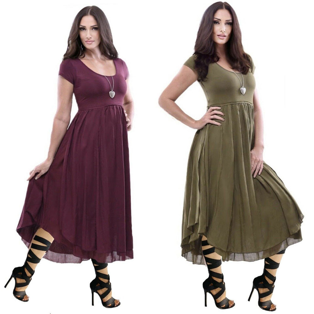 Saylor Cottagegoth Boho Pagan Jersey Midi Dress
