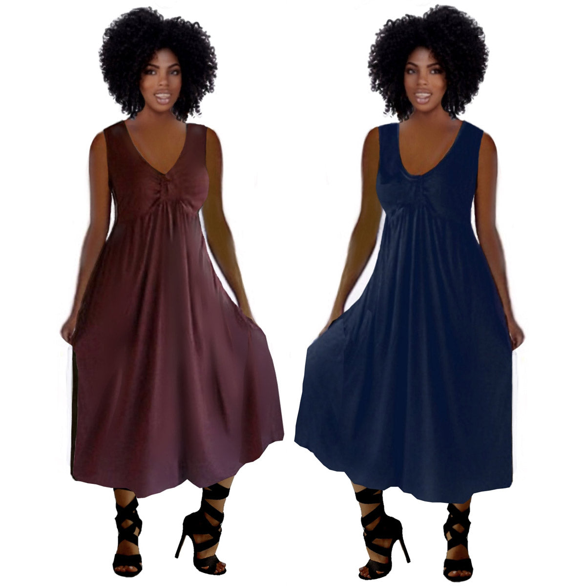 Salma Cool Jersey Night Gown Midi Dress