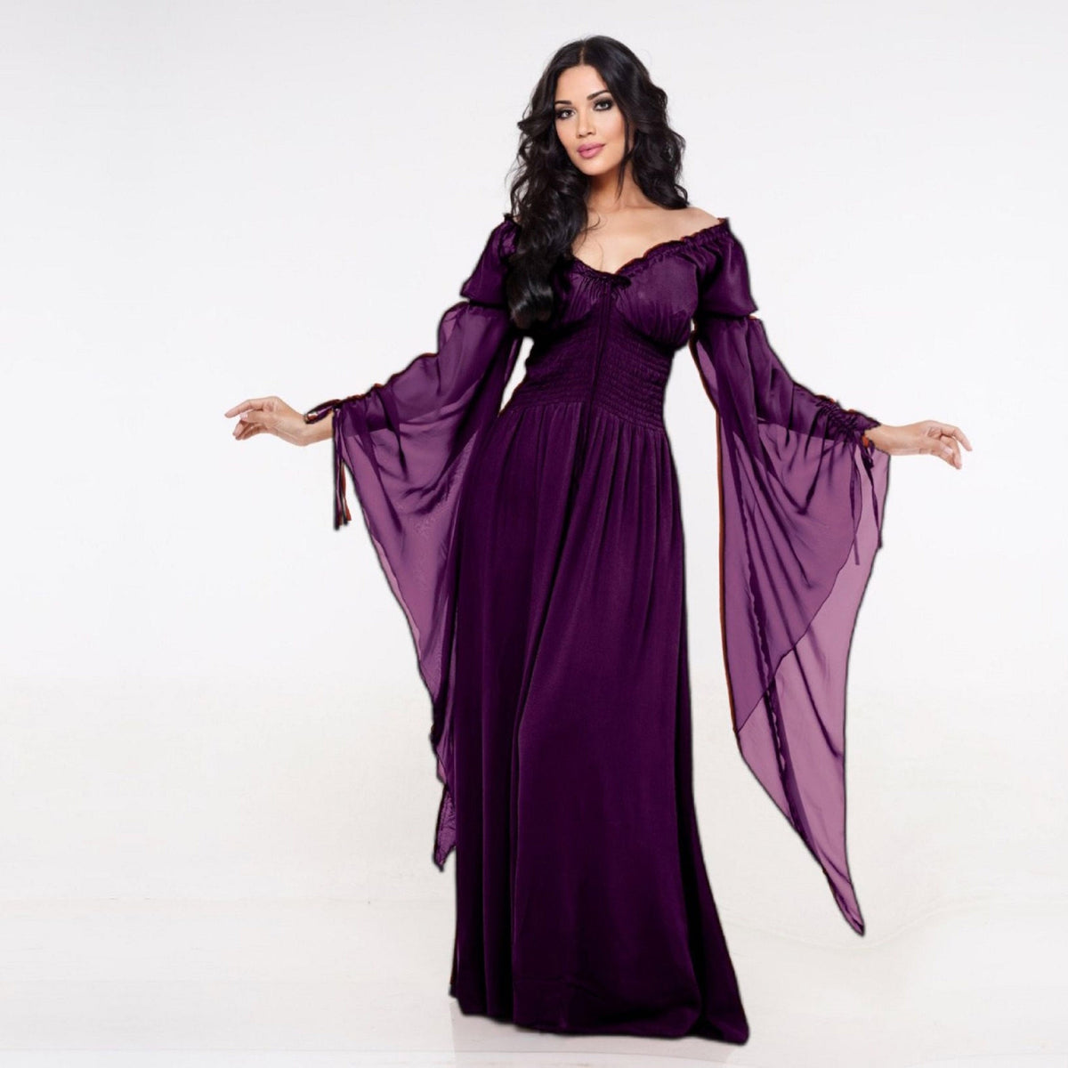 Clarissa Flowing Sleeve Renaissance Romantic Maxi Dress