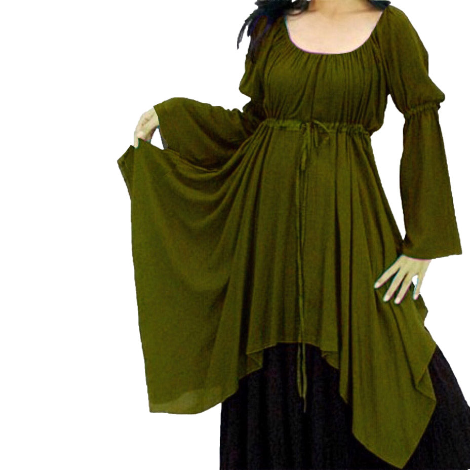 Alma Renaissance Long Sleeves Boho Peasant Blouse
