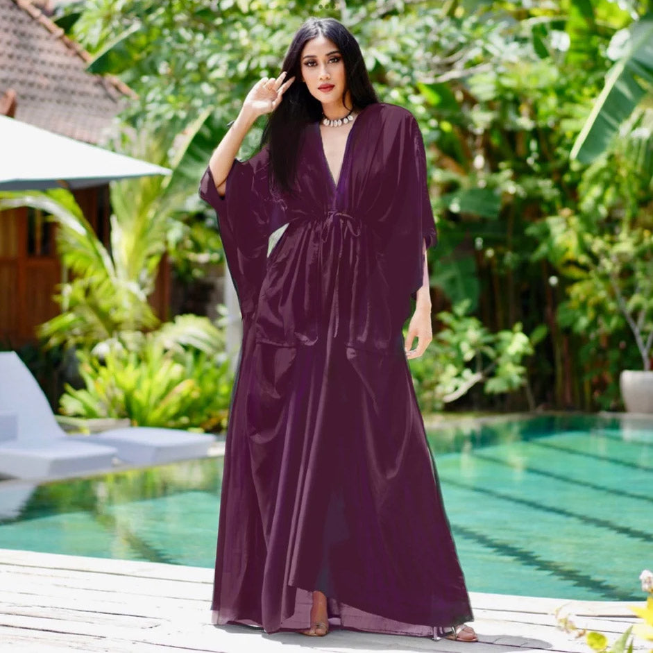 Brittany Bell Sleeves Maxi Goddess Dress
