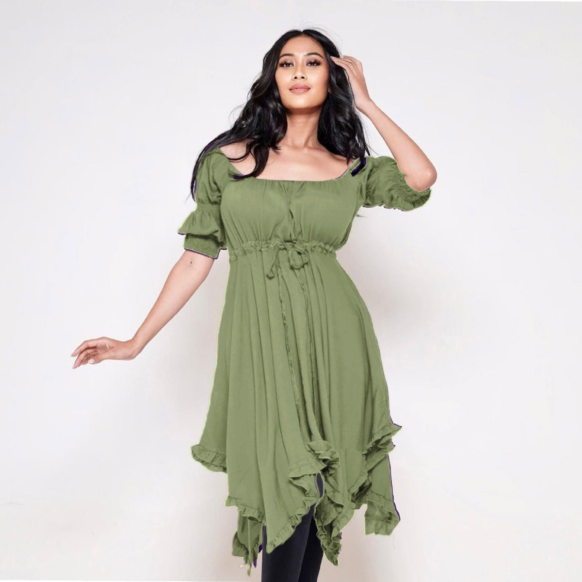 Emely Empire Waist 3/4-length Sleeves Boho Blouse