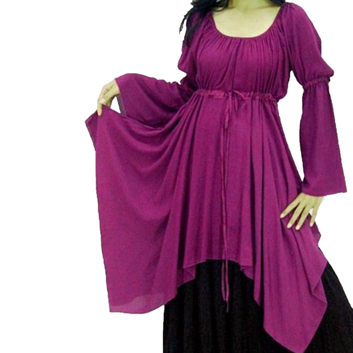 Alma Renaissance Long Sleeves Boho Peasant Blouse