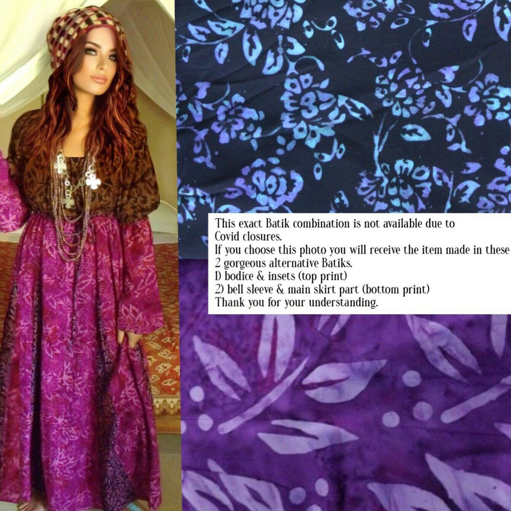 Kayleigh Gypsy Dress Batik Empire Maxi Dress