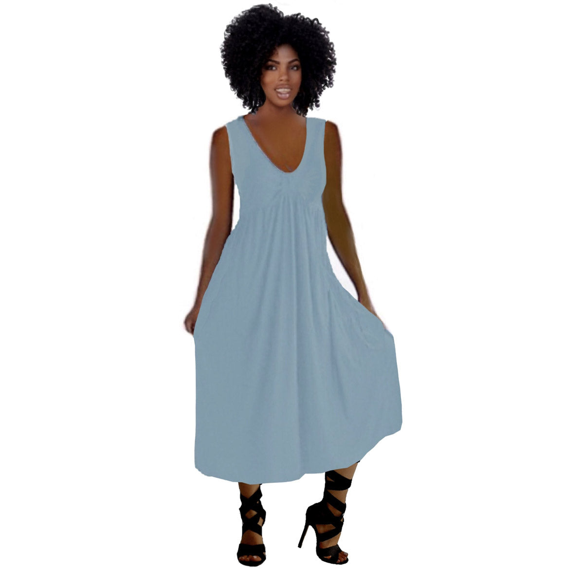 Salma Cool Jersey Night Gown Midi Dress