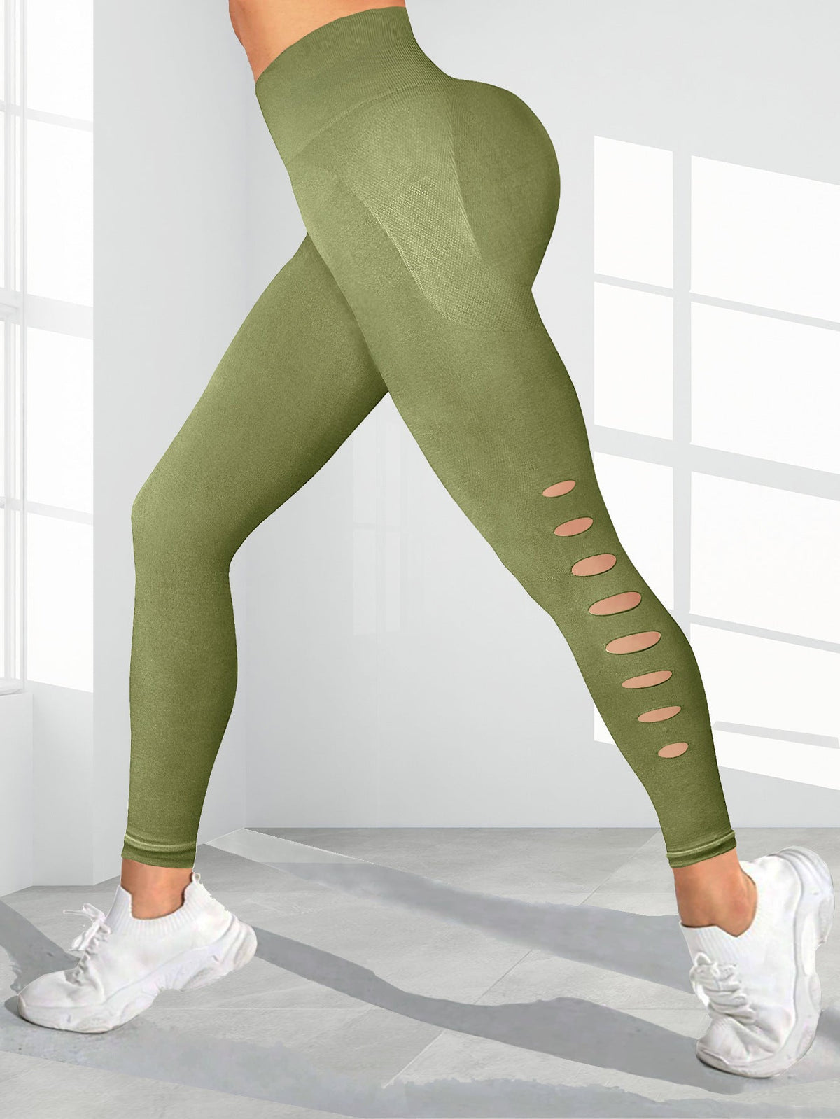 Hollow Out High-waisted Seamless Leggings