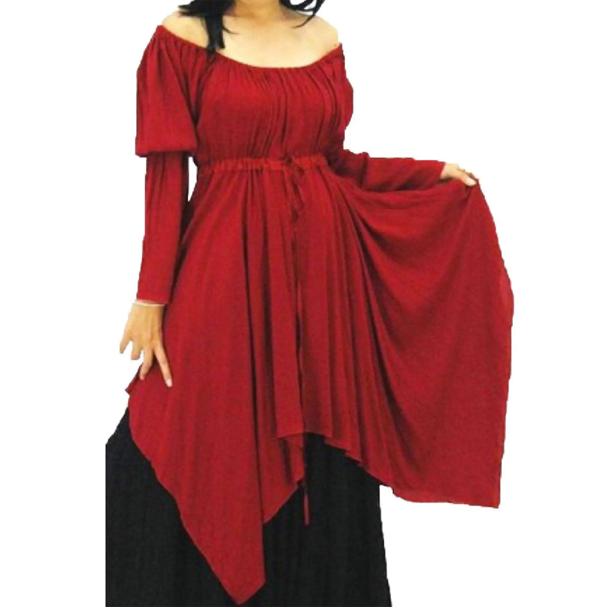Lilah Asymmetric Hem Bohemian Blouse or Short Dress