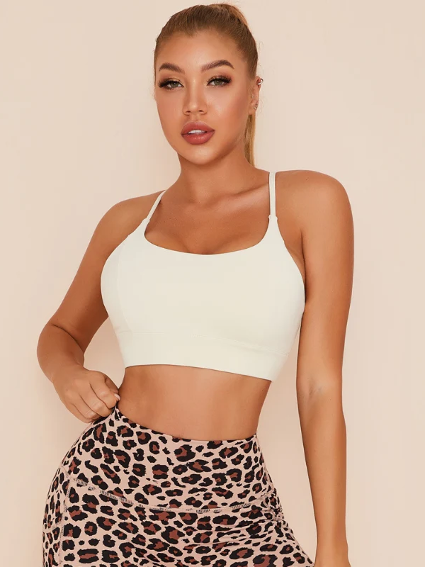 Gathered Beauty Back Solid Color Bras