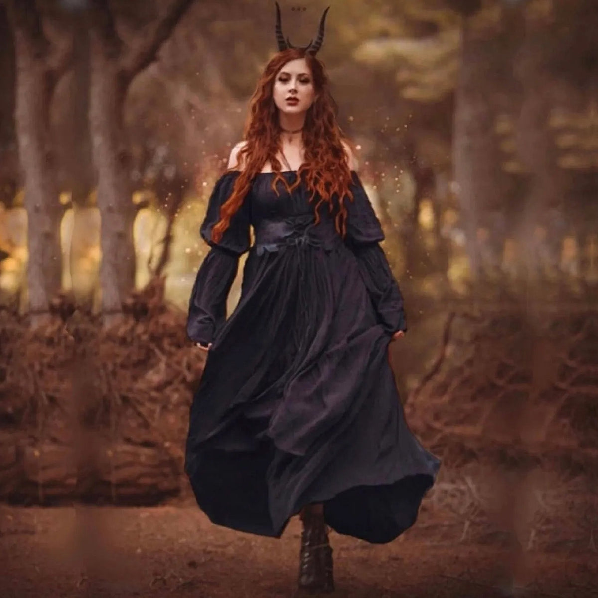 Kimber Long Sleeved Layered Renaissance Boho Dress
