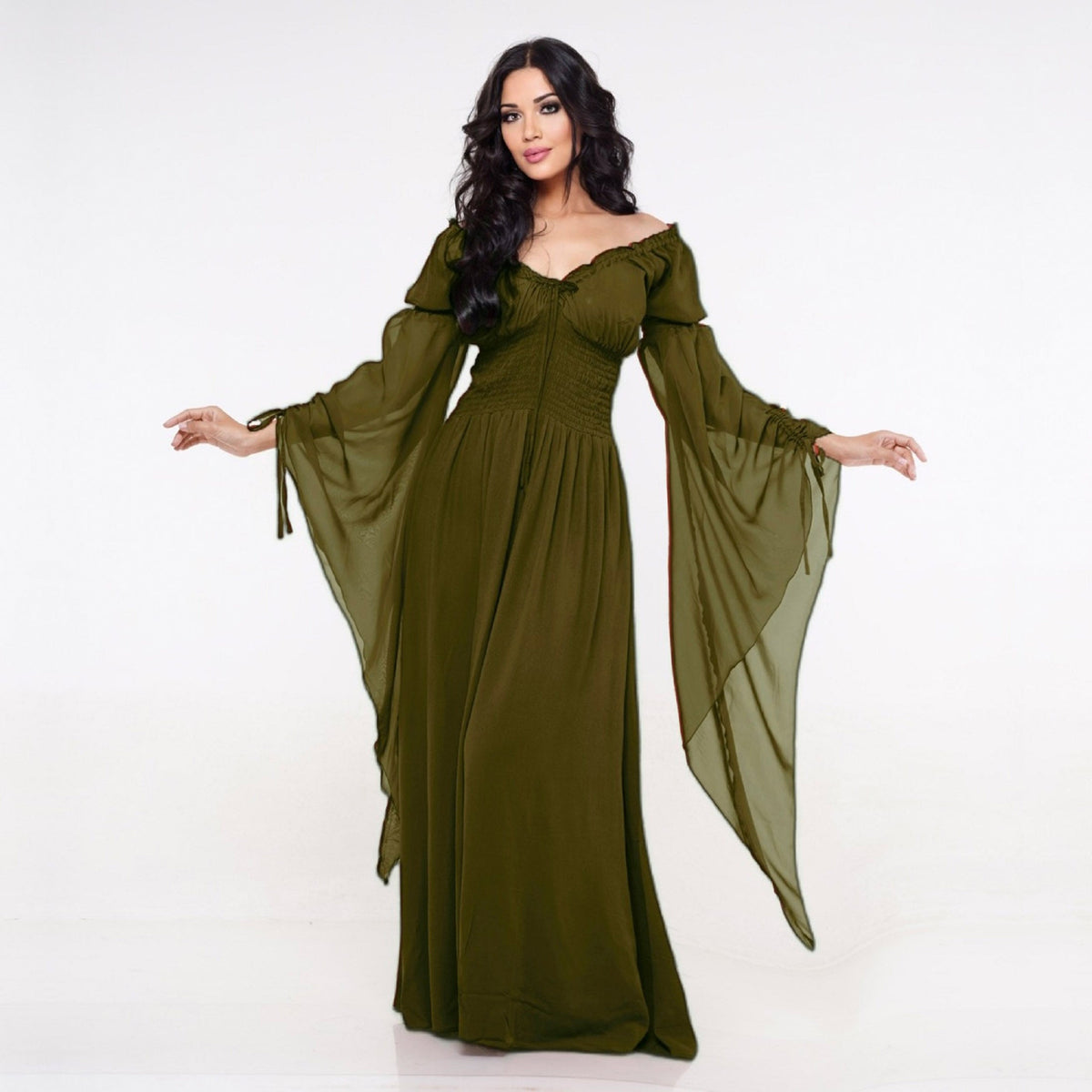 Clarissa Flowing Sleeve Renaissance Romantic Maxi Dress