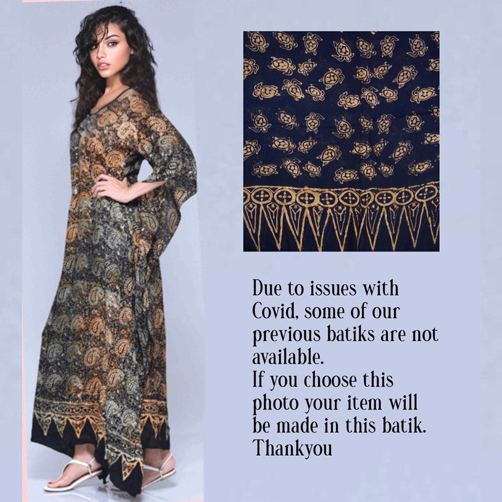 Vanessa Maxi Boho Dress Caftan ¨C Gauzy Batik Figure Flattering